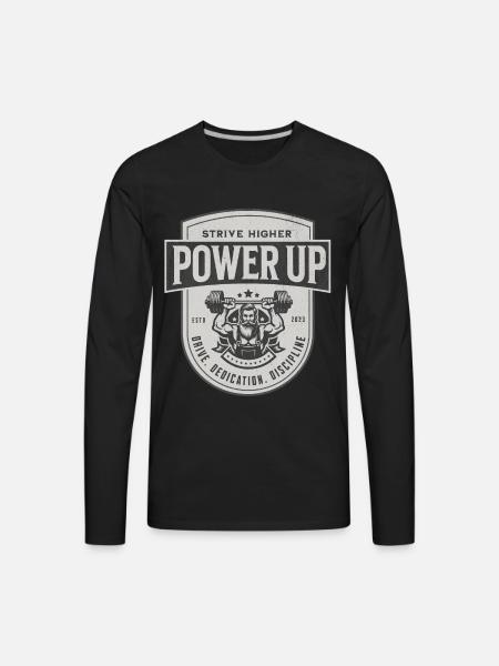 STRIVE HIGHER . - Men's Premium Long Sleeve T-Shirt - black