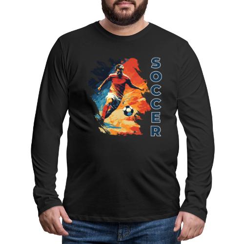 Soccer Action Pulse - Men's Premium Long Sleeve T-Shirt