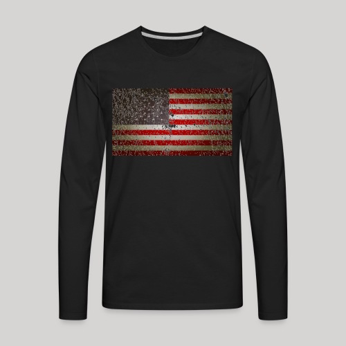 US Flag distressed - Men's Premium Long Sleeve T-Shirt