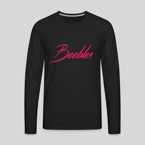 Pink Beebles Logo - Men's Premium Long Sleeve T-Shirt