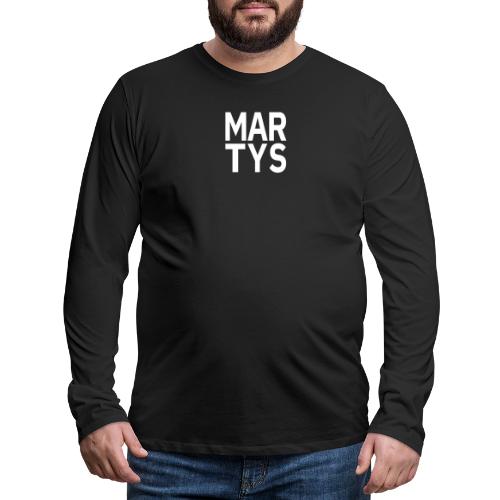 martys white block front only - Men's Premium Long Sleeve T-Shirt