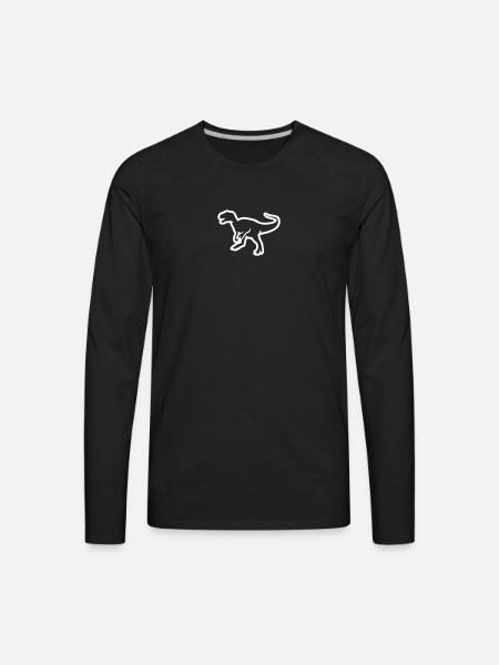 Raptor Dinosaur - Men's Premium Long Sleeve T-Shirt - black