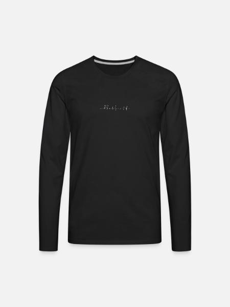 Dog Heartbeat Silhouette - Men's Premium Long Sleeve T-Shirt - black