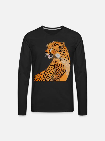 Cheetah - Men's Premium Long Sleeve T-Shirt - black