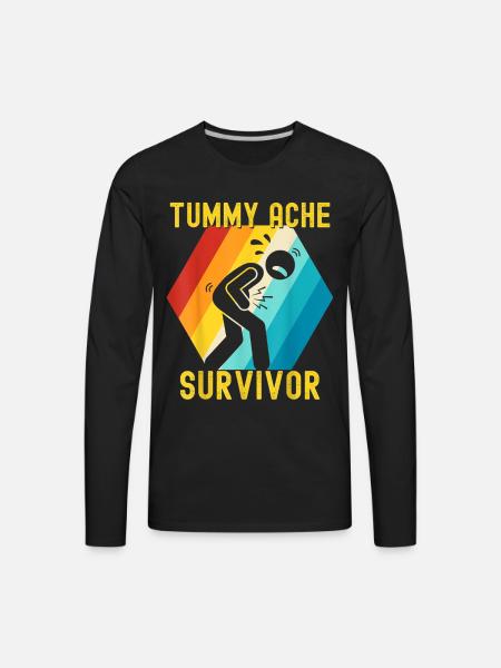 Tummy Ache Survivor - Men's Premium Long Sleeve T-Shirt - black
