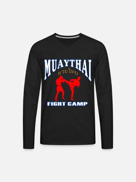 Muay Thai Training - Men's Premium Long Sleeve T-Shirt - black