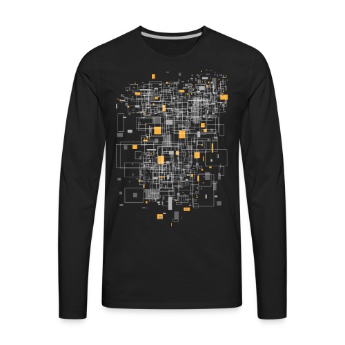 squares sqared designer graphic - Men's Premium Long Sleeve T-Shirt