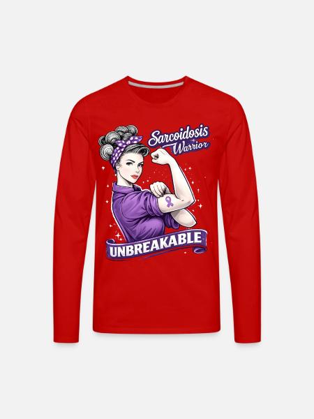 Sarcoidosis Warrior Unbreakable - Men's Premium Long Sleeve T-Shirt - red