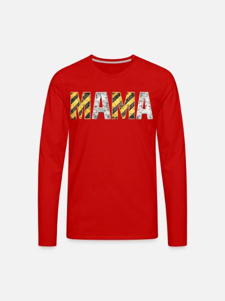 Industrial Hazard Mama Letters - Men's Premium Long Sleeve T-Shirt - red