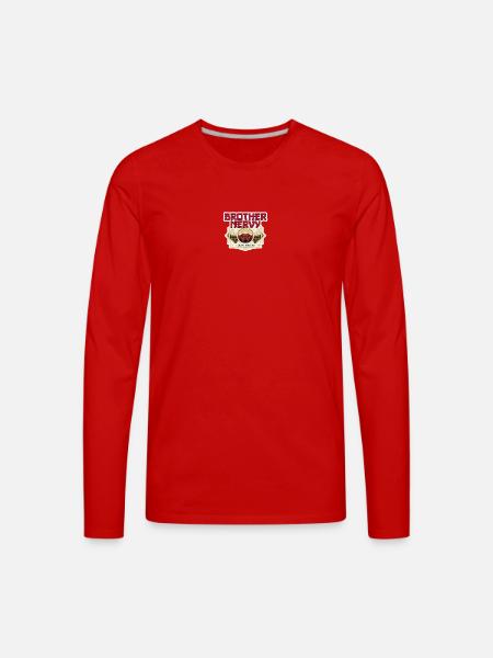 BROTHER NERVY | Tokyo Nights - Men's Premium Long Sleeve T-Shirt - red