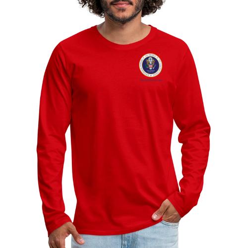 The People's Seal with blue url - Men's Premium Long Sleeve T-Shirt