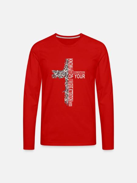Camo Cross - Men's Premium Long Sleeve T-Shirt - red
