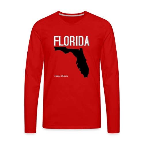 FLORIDA REGION MAP WHITE - Men's Premium Long Sleeve T-Shirt