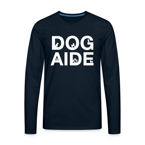 dog aide NEW white - Men's Premium Long Sleeve T-Shirt