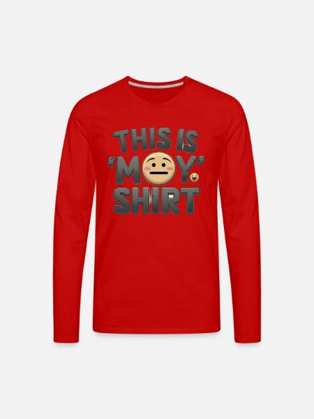 This is My ‘Meh’ Shirt - Men's Premium Long Sleeve T-Shirt - red