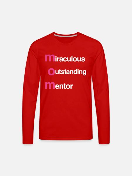 Outstanding Mentor Mom - Men's Premium Long Sleeve T-Shirt - red
