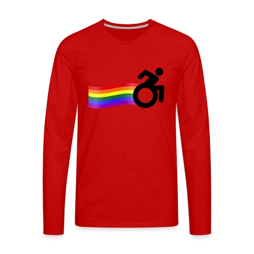 Rainbow wheelchair - Men's Premium Long Sleeve T-Shirt