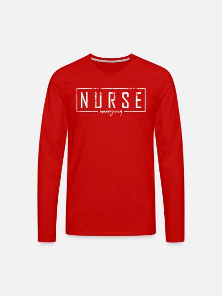 Nurse emergency - Men's Premium Long Sleeve T-Shirt - red