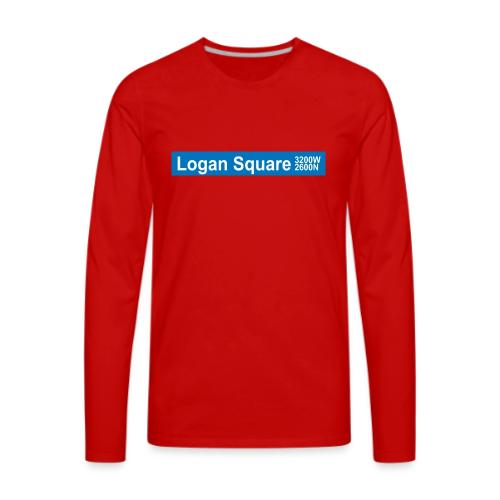 Logan Square CTA Blue Line - Men's Premium Long Sleeve T-Shirt