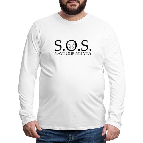 SOS Black on Black - Men's Premium Long Sleeve T-Shirt