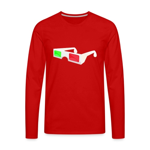 3D red green glasses - Men's Premium Long Sleeve T-Shirt
