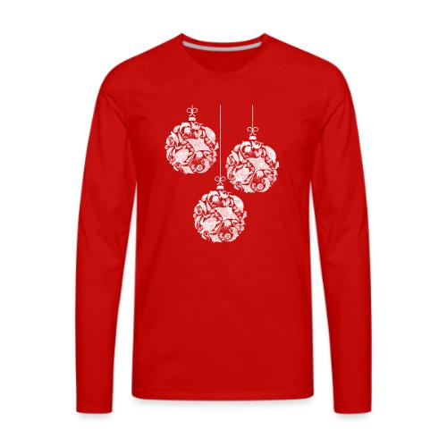 Coastal Christmas Ornament Group White - Men's Premium Long Sleeve T-Shirt