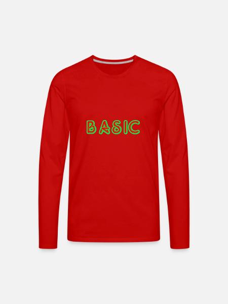Basic - Men's Premium Long Sleeve T-Shirt - red