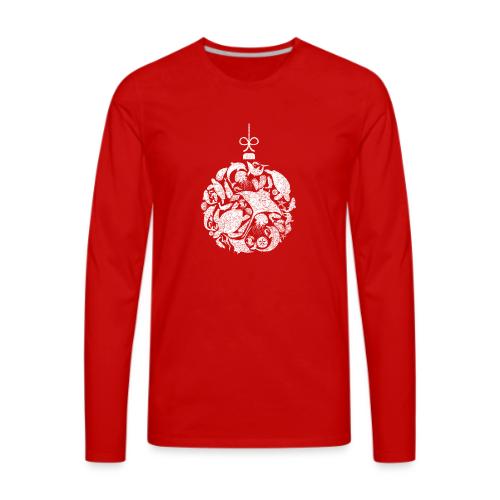 Coastal Christmas Ornament White - Men's Premium Long Sleeve T-Shirt