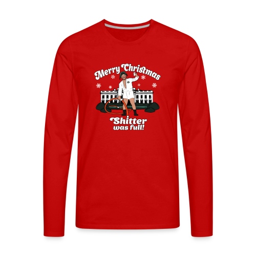 Joe Biden as Cousin Eddie - Merry Christmas 46 - Men's Premium Long Sleeve T-Shirt