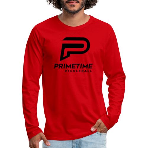 PrimeTime Pickleball Black Logo Merch - Men's Premium Long Sleeve T-Shirt