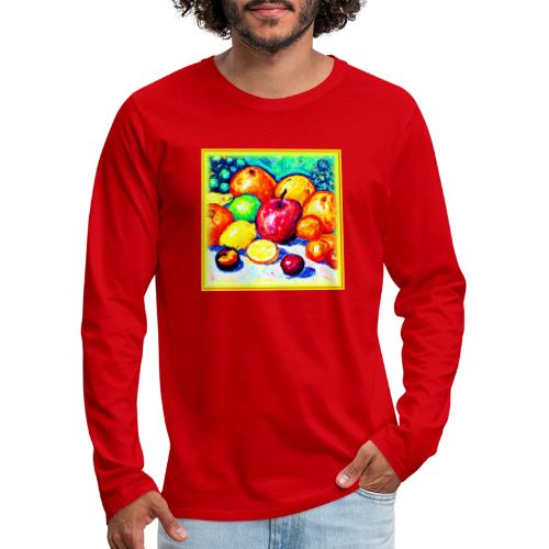 Juicy Delights Fruits Painting. Buy Now - Men's Premium Long Sleeve T-Shirt