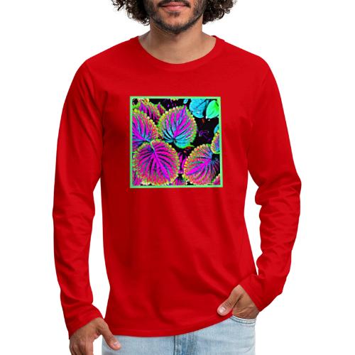 Colorful Leaves Pattern - Men's Premium Long Sleeve T-Shirt