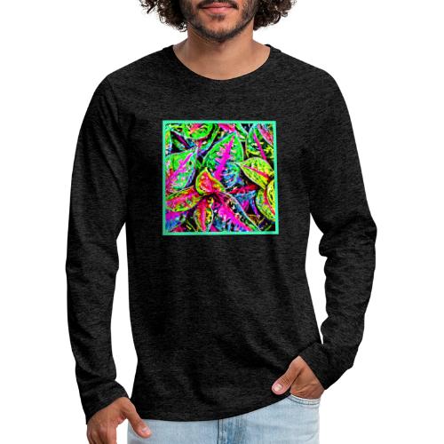 Vibrant Nature ChicLeaf Pattern - Men's Premium Long Sleeve T-Shirt