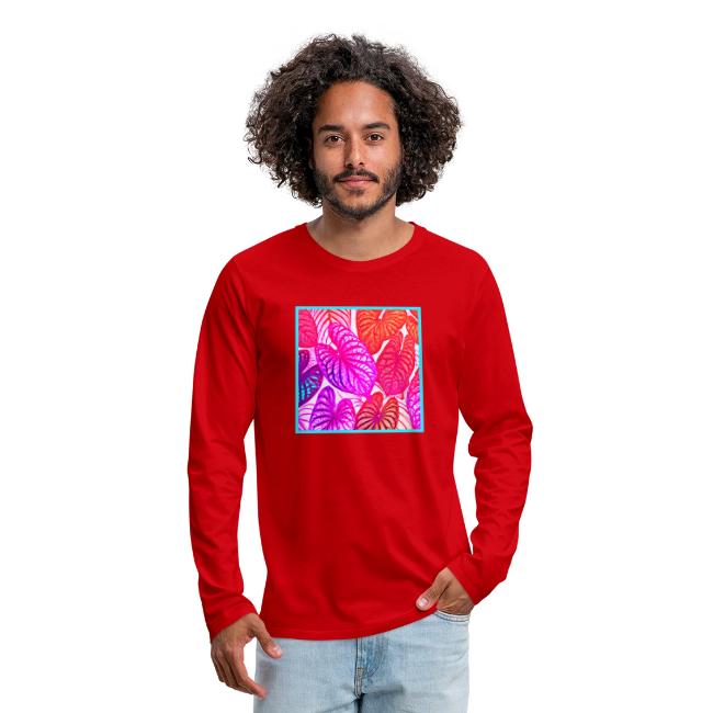 Color Burst Leaves Neon Elegance