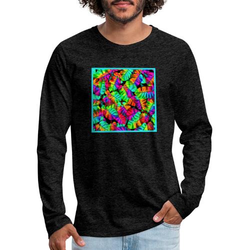 Chic Leaf Pattern Stylish Elegance - Men's Premium Long Sleeve T-Shirt