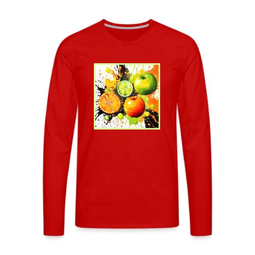 Apple and Citrus Burst - Men's Premium Long Sleeve T-Shirt