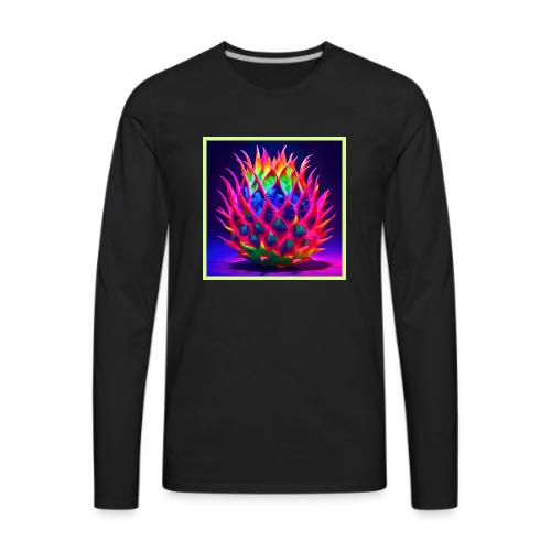 Electric Neon Dragon Fruit - Men's Premium Long Sleeve T-Shirt