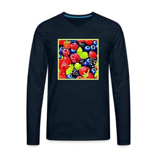 Colorful Berry Medley Design - Men's Premium Long Sleeve T-Shirt