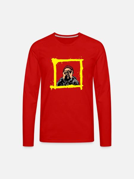 Looking Away - Men's Premium Long Sleeve T-Shirt - red