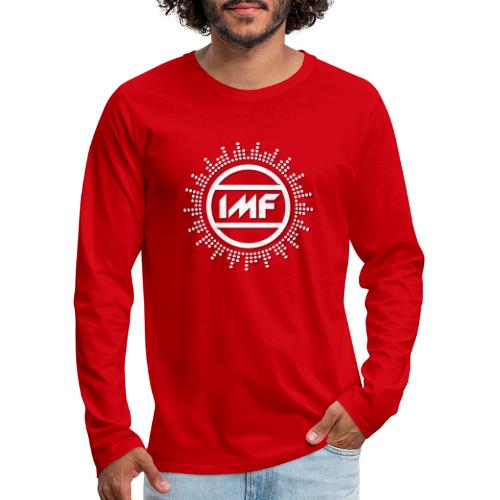 IMF Sunburst Logo in White - Men's Premium Long Sleeve T-Shirt