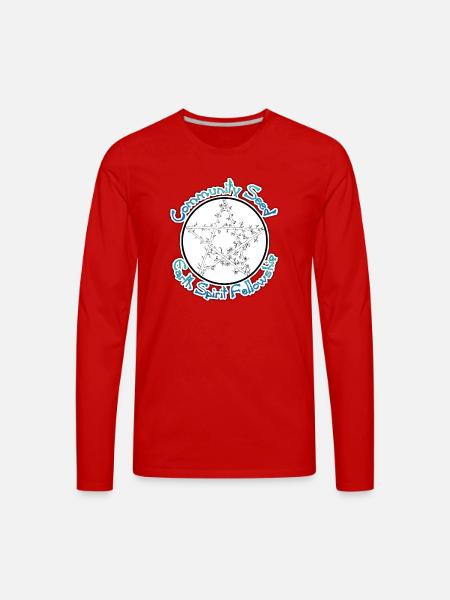 CS_Logo-HighQ-Transparent_Shadow - Men's Premium Long Sleeve T-Shirt - red