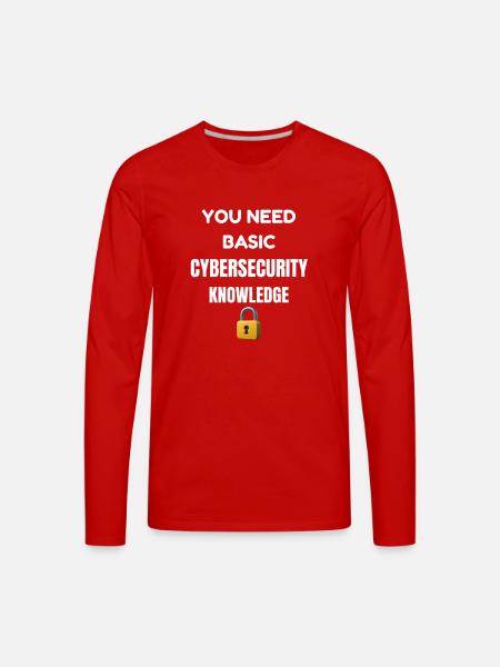 Basic Cybersecurity Knowledge Tee - Men's Premium Long Sleeve T-Shirt - red