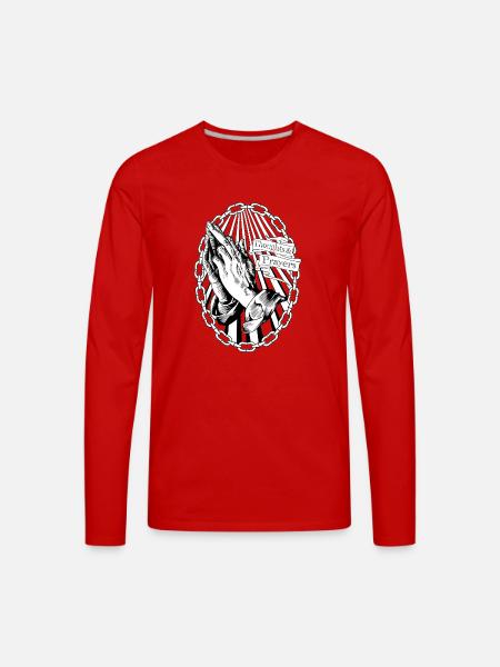 Thoughts and Prayers - Men's Premium Long Sleeve T-Shirt - red
