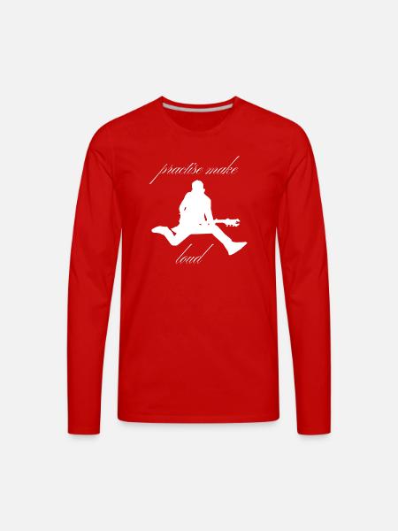 Practise_Make_Loud_-1- - Men's Premium Long Sleeve T-Shirt - red
