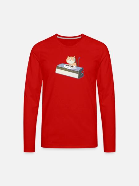 PanicMeow - Men's Premium Long Sleeve T-Shirt - red