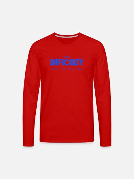 Select Difficulty Gaming - Men's Premium Long Sleeve T-Shirt - red