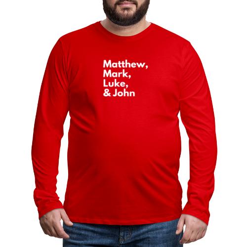 Gospel Squad: Matthew, Mark, Luke & John - Men's Premium Long Sleeve T-Shirt