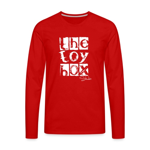 The Toy box Studio - White Logo - Men's Premium Long Sleeve T-Shirt