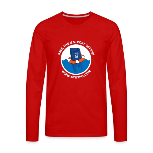 Save the U.S. Post Office - White - Men's Premium Long Sleeve T-Shirt
