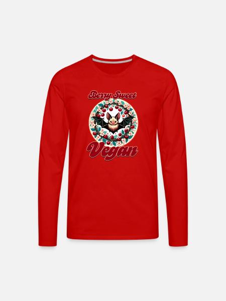 Berry Sweet Vegan - Men's Premium Long Sleeve T-Shirt - red